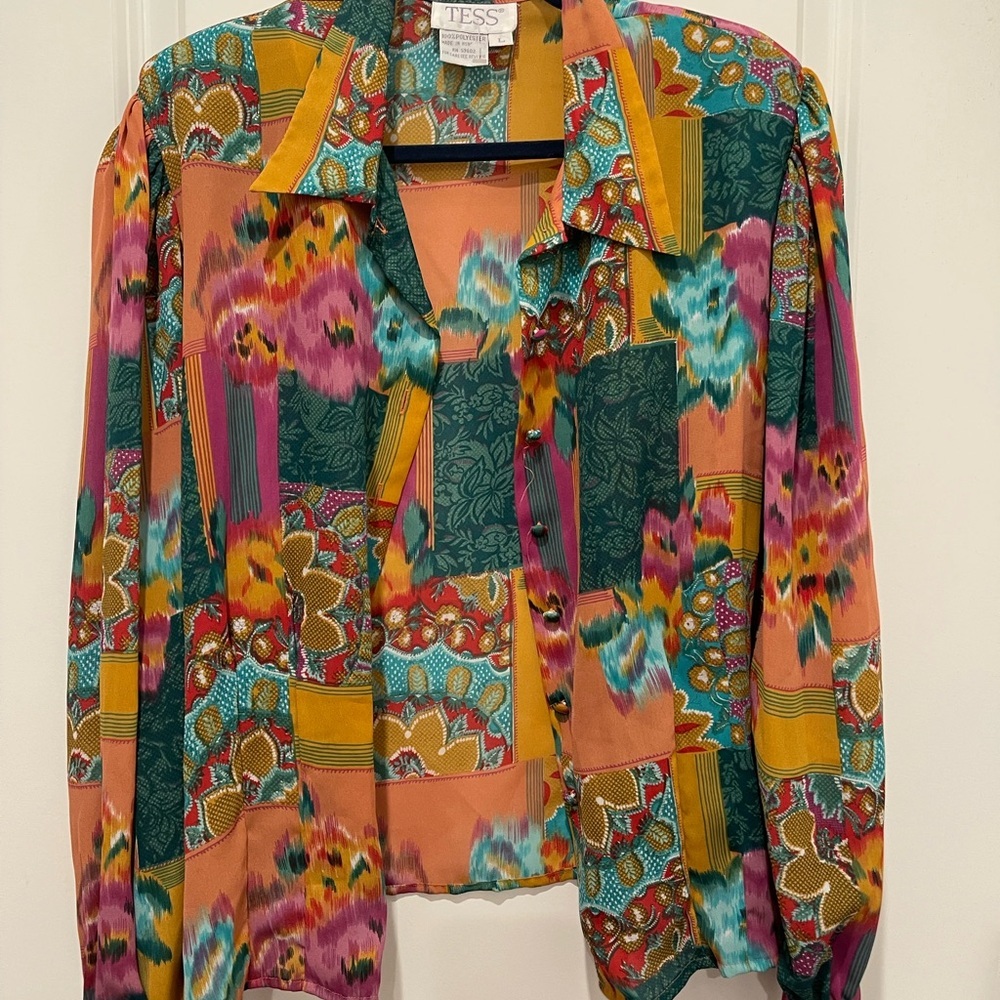 Tess Vibrant Patterned Blouse